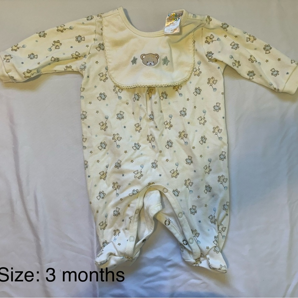 Baby Bear Print Footie